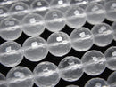 [Video]Milky Quartz AAA 128Faceted Round 10mm half or 1strand beads (aprx.15inch/38cm)