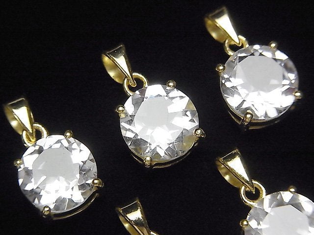 [Video] High Quality Crystal AAA Brilliant Cut 10 x 10 x 7 mm Pendant 18 KGP