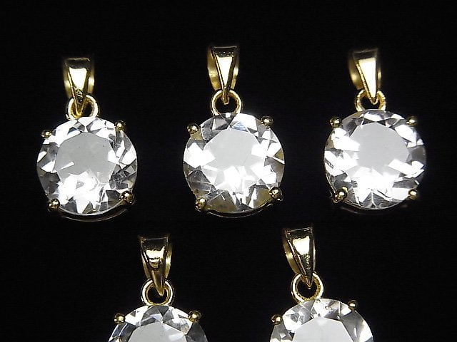 [Video] High Quality Crystal AAA Brilliant Cut 10 x 10 x 7 mm Pendant 18 KGP