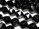 Black Tourmaline AA+ 24 Faceted Round 12mm Half or 1 Strand Beads (approx. 15 inches/36 cm)