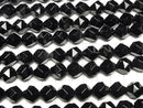 Black Tourmaline AA+ 24 Faceted Round 12mm Half or 1 Strand Beads (approx. 15 inches/36 cm)