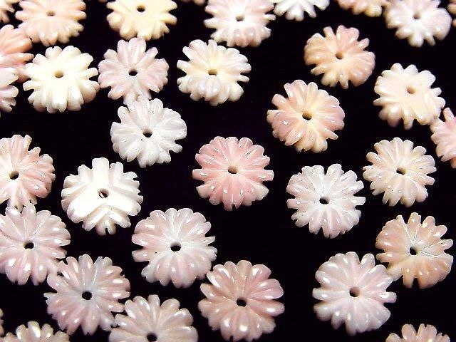 [Video] Queen Conch Shell AAA Marguerite (Flower) 8mm [Center Hole] 2pcs