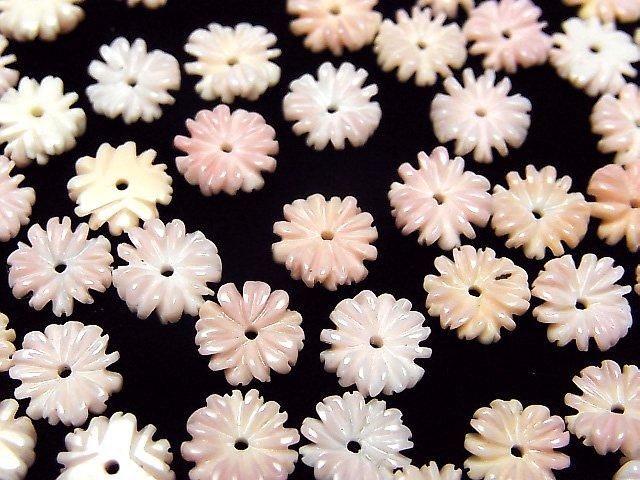 [Video] Queen Conch Shell AAA Marguerite (Flower) 8mm [Center Hole] 2pcs