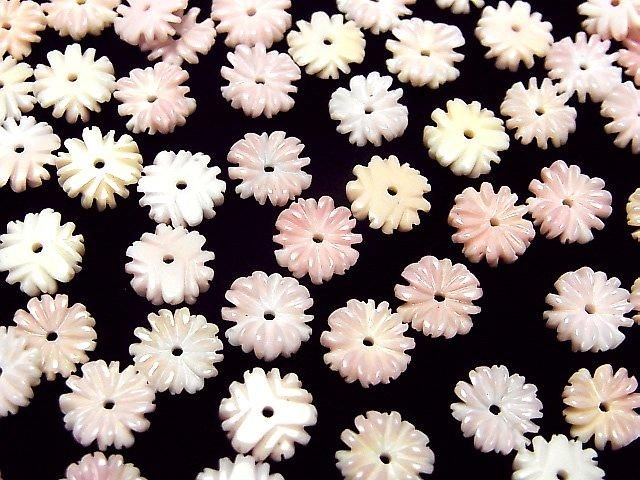 [Video] Queen Conch Shell AAA Marguerite (Flower) 8mm [Center Hole] 2pcs