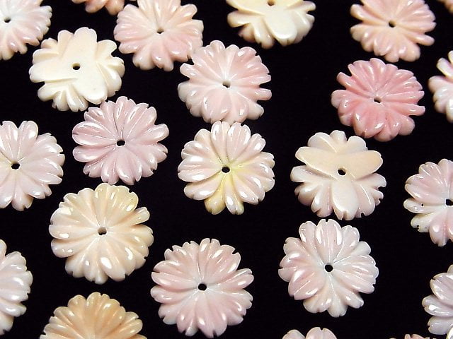 [Video] Queen Conch Shell AAA Margaret (flower) 12mm [Center hole] 1pc
