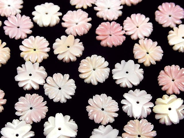 [Video] Queen Conch Shell AAA Margaret (flower) 12mm [Center hole] 1pc