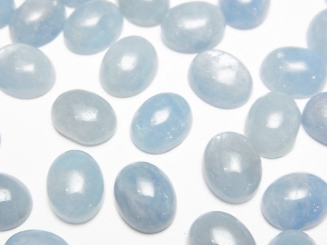 Aquamarine, Cabochon Gemstone Beads