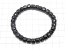 High Quality!  Onyx AAA Faceted Button Rondelle 8x8x6mm Bracelet