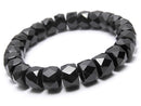 [Video]High Quality! Onyx AAA Faceted Button Rondelle 12x12x8mm Bracelet
