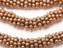 Copper Rondelle Daisy [4mm][5mm][6mm] Oxidized Finish 1strand beads (aprx.7inch/18cm)