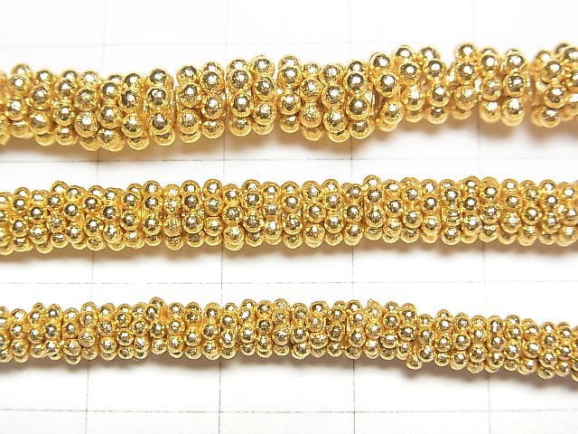 Copper Roundel Daisy 18KGP [4mm][5mm][6mm] 1strand beads (aprx.7inch/18cm)