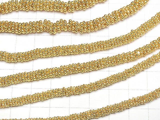 Copper Rondelle Daisy 18KGP [4mm][5mm][6mm] 1strand beads (aprx.7inch/18cm)