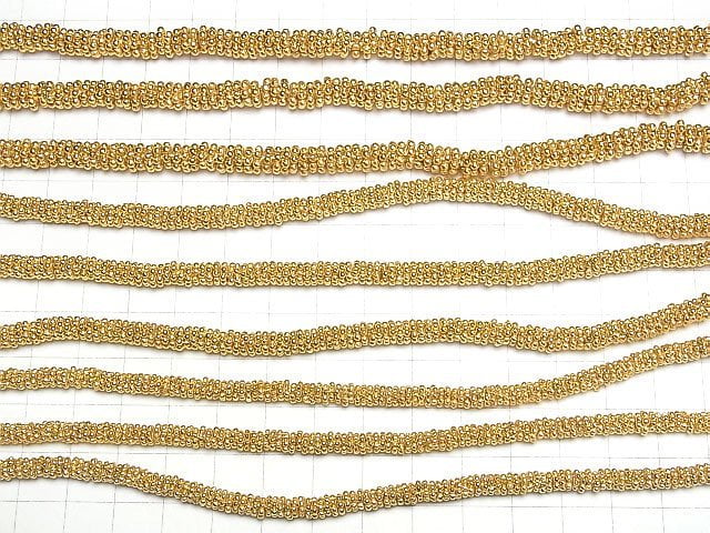 Copper Rondelle Daisy 18KGP [4mm][5mm][6mm] 1strand beads (aprx.7inch/18cm)