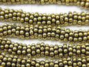 Brass Rondelle Daisy [4mm][5mm][6mm] Oxidized Finish half or 1strand beads (aprx.7inch/18cm)
