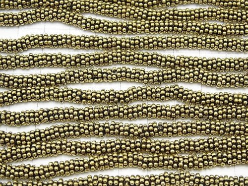 Brass Rondelle Daisy [4mm][5mm][6mm] Oxidized Finish half or 1strand beads (aprx.7inch/18cm)