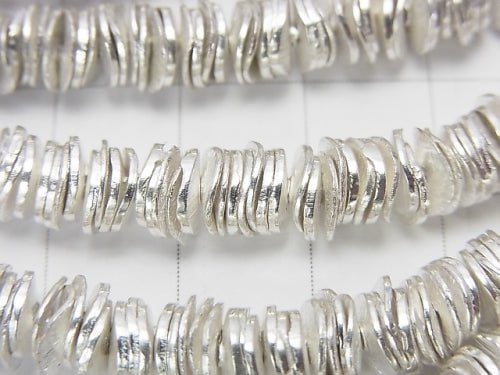 Copper Rondelle 6x6x1mm Silver half or 1strand beads (aprx.7inch/18cm)