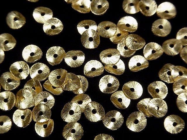 Copper  Rondelle 6x6x1mm 18KGP half or 1strand beads (aprx.7inch/18cm)