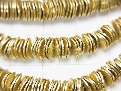 Brass  Roundel 6x6x1 half or 1strand beads (aprx.7inch/18cm)