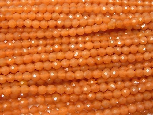 High Quality! 1strand $6.79! Orange Aventurine Faceted Round 4mm 1strand beads (aprx.15inch / 38cm)