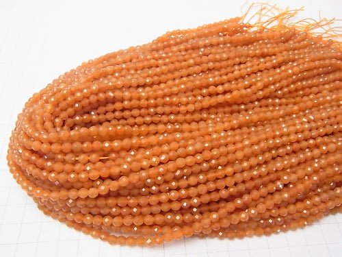 High Quality! 1strand $6.79! Orange Aventurine Faceted Round 4mm 1strand beads (aprx.15inch / 38cm)