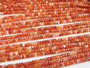 High Quality!  Carnelian ,Sardonyx AAA Faceted Button Rondelle 4x4x2.5mm half or 1strand beads (aprx.15inch/37cm)