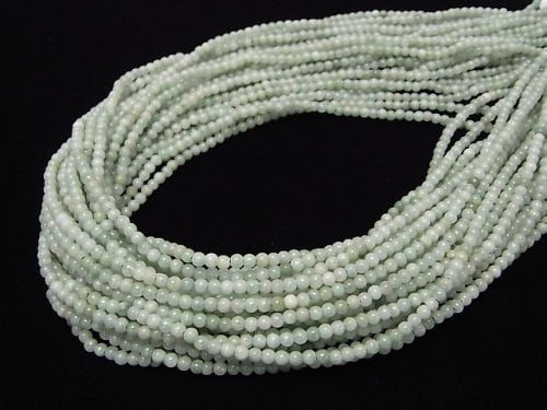 1strand $6.79! Pastel Green! Burma Jadeite AA Round 3mm 1strand beads (aprx.15inch / 38cm)