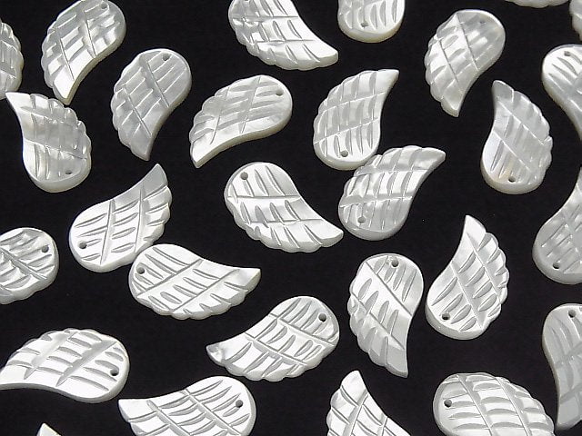 High Quality White Shell AAA Angel Wing 18x10x2mm 3pcs