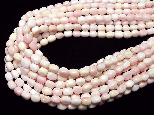 [Video] Queen Conch Shell AAA- Rectangle-Nugget 8x6x6mm half or 1strand beads (aprx.15inch / 38cm)