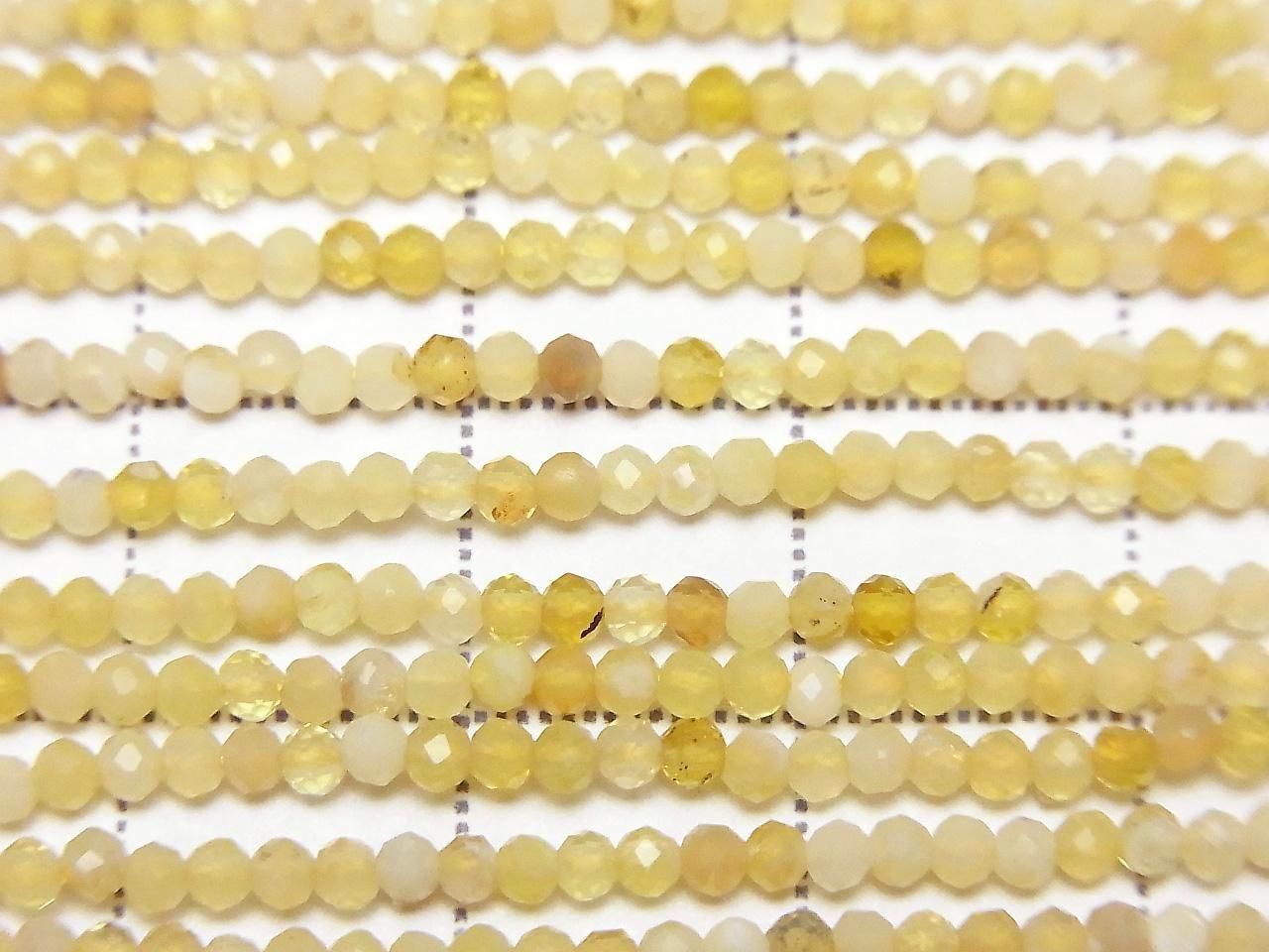 Haute Qualité ! 2 pièces 9,79 $ ! Opale jaune AAA - Rondes facettées 2mm 1 fil de perles (environ 15 pouces / 38cm)
