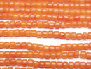 [Video] Orange Coral (Dyed) Rondelle (Heishi) 2x2x1.5mm 1strand beads (aprx.15inch/38cm)
