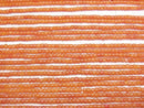[Video] Orange Coral (Dyed) Rondelle (Heishi) 2x2x1.5mm 1strand beads (aprx.15inch/38cm)