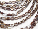 [Video] Mother of Pearl MOP Brown 4 Oval (Donut) 6 x 4 x 2 mm 1strand beads (aprx.15 inch / 38 cm)