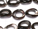 [Video]Mother of Pearl MOP Brown Oval (Donut) 20x15mm 1strand beads (aprx.15inch/36cm)