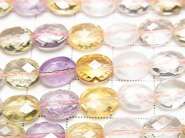[Video]High Quality Mixed Stone AAA- Faceted Oval 9x7x4mm 1/4 or 1strand beads (aprx.15inch/38cm)