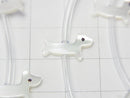 High-quality Mother of Pearl MOP AAA White Dachshund (Dog) Shape 13x9mm Half or 1 Strand (Approx. 14 Pieces)