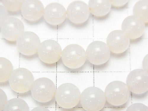 1strand $4.79! Crack entered white Chalcedony Round 6mm 1strand beads (aprx.15inch / 38cm)