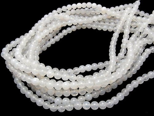 1strand $4.79! Crack entered white Chalcedony Round 6mm 1strand beads (aprx.15inch / 38cm)