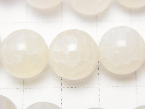 1strand $7.79! Crack entered white Chalcedony Round 12mm 1strand beads (aprx.15inch / 38cm)