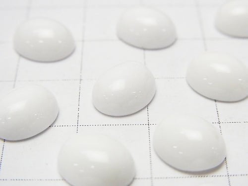 [Video] White Onyx AAA Oval Cabochon 10x8mm 4pcs