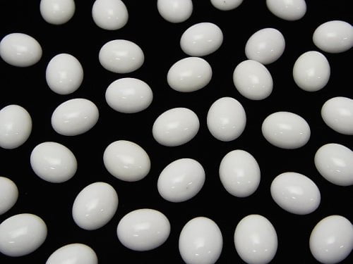 [Video] White Onyx AAA Oval Cabochon 10x8mm 4pcs