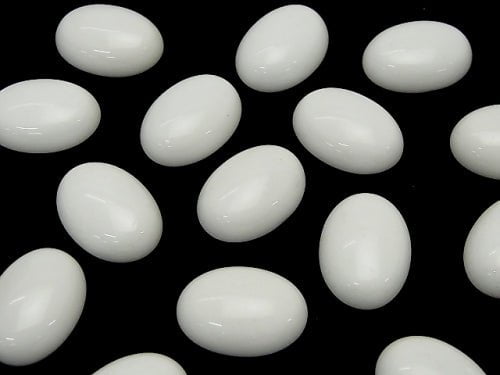 [Video] White Onyx AAA Oval Cabochon 18x13mm 1pc