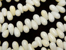 White Coral Drop (Smooth) 7x4x4mm 1strand beads (aprx.15inch/38cm)