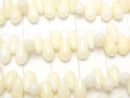 White Coral Drop (Smooth) 7x4x4mm 1strand beads (aprx.15inch/38cm)