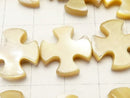 1strand $8.79! Mother of Pearl MOP Cross 15x15x3mm Beige 1strand beads (aprx.15inch / 37cm)