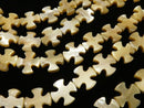 1strand $8.79! Mother of Pearl MOP Cross 15x15x3mm Beige 1strand beads (aprx.15inch / 37cm)