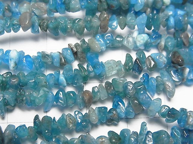 1strand $5.79! Blue Apatite AA ++ Chips (Small Nugget) 1strand beads (aprx.33inch / 82cm)