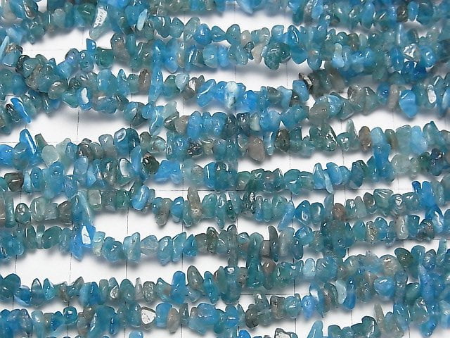 1strand $5.79! Blue Apatite AA ++ Chips (Small Nugget) 1strand beads (aprx.33inch / 82cm)