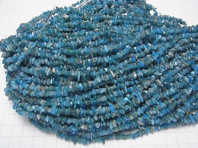 1strand $5.79! Blue Apatite AA ++ Chips (Small Nugget) 1strand beads (aprx.33inch / 82cm)