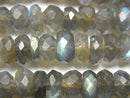 [Video]High Quality Labradorite AAA Faceted Button Rondelle  half or 1strand beads (aprx.13inch/33cm)
