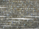 [Video]High Quality Labradorite AAA Faceted Button Rondelle  half or 1strand beads (aprx.13inch/33cm)
